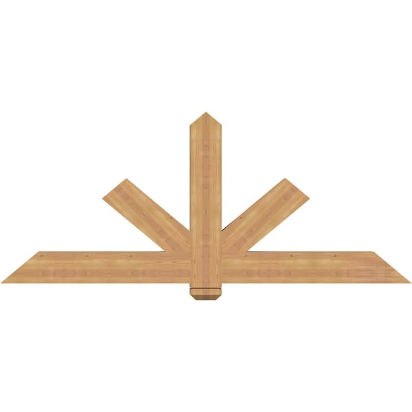 Ekena Millwork Kennewick Timber Gable Bracket, Western Red Cedar, 72"W x 30"H x 3 1/2"D x 5 1/2"F, 10/12 Pitch GBW072X30X0406KEN00SWR - main